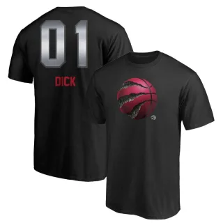 Men's Toronto Raptors Gradey Dick Black Midnight Mascot T-Shirt