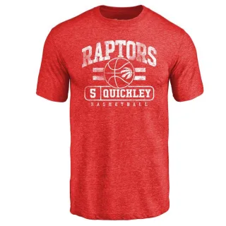 Men's Toronto Raptors Immanuel Quickley Red Baseline T-Shirt