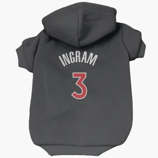 Toronto Raptors Brandon Ingram Black  Red Dog & Cat Pet Hoodie