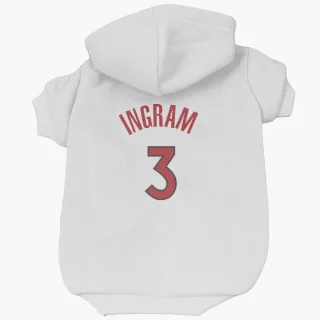 Toronto Raptors Brandon Ingram White  Dog & Cat Pet Hoodie