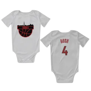 Toronto Raptors Chris Bosh White  Newborn & Infant Bodysuit