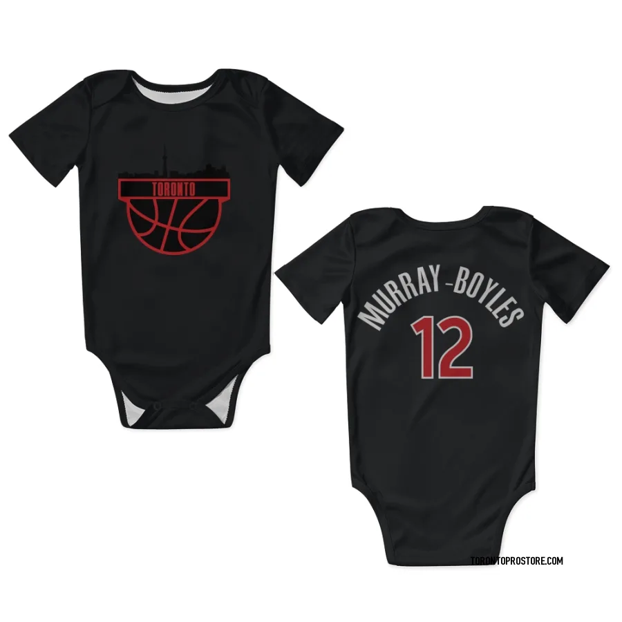 Toronto Raptors Collin Murray-Boyles Black  Red Newborn & Infant Bodysuit