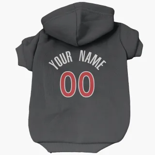 Toronto Raptors Custom Black   Red Dog & Cat Pet Hoodie