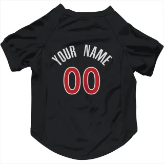Toronto Raptors Custom Black   Red Dog & Cat Pet Jersey