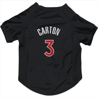Toronto Raptors D.J. Carton Black  Red Dog & Cat Pet Jersey