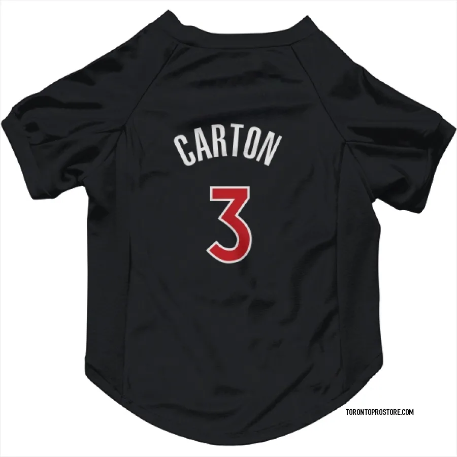 Toronto Raptors D.J. Carton Black  Red Dog & Cat Pet Jersey