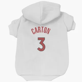 Toronto Raptors D.J. Carton White  Dog & Cat Pet Hoodie