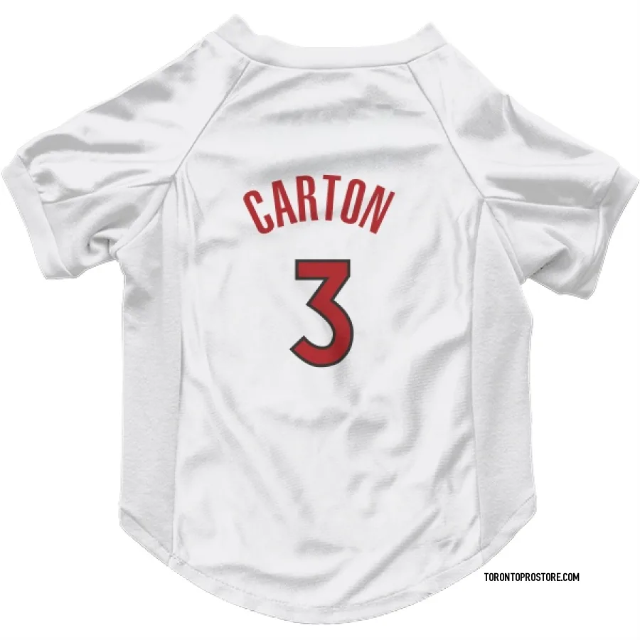 Toronto Raptors D.J. Carton White  Dog & Cat Pet Jersey