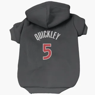 Toronto Raptors Immanuel Quickley Black  Red Dog & Cat Pet Hoodie