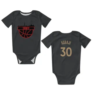 Toronto Raptors Ochai Agbaji Black  Newborn & Infant Bodysuit