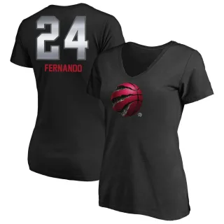 Women's Toronto Raptors Bruno Fernando Black Midnight Mascot T-Shirt