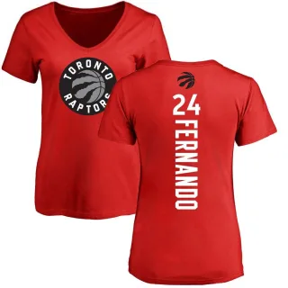 Women's Toronto Raptors Bruno Fernando Red Backer T-Shirt