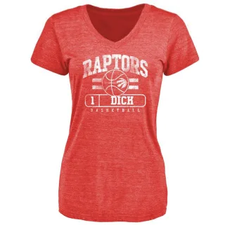 Women's Toronto Raptors Gradey Dick Red Baseline T-Shirt