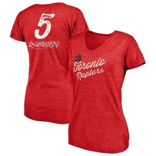 Women's Toronto Raptors Immanuel Quickley Red Sideline V-Neck T-Shirt